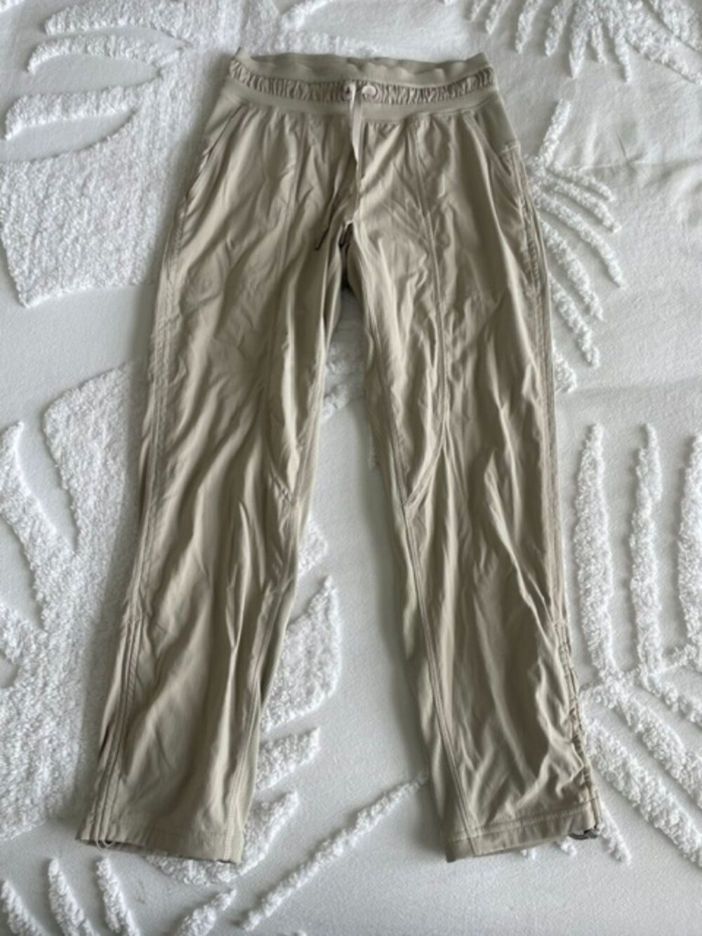 Lululemon Women's Dance Studio Crop Pants Unlined Light Beige - Size 2